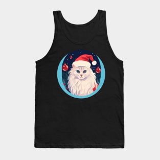 Turkish Angora Cat Xmas, Love Cats Tank Top